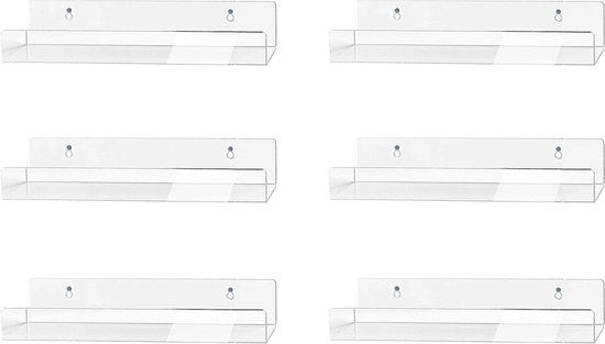 Houder per LP - 6 pezzi - Transparente - Organizzatore per dischi in vinile - Organizzatore per LP da appendere al muro