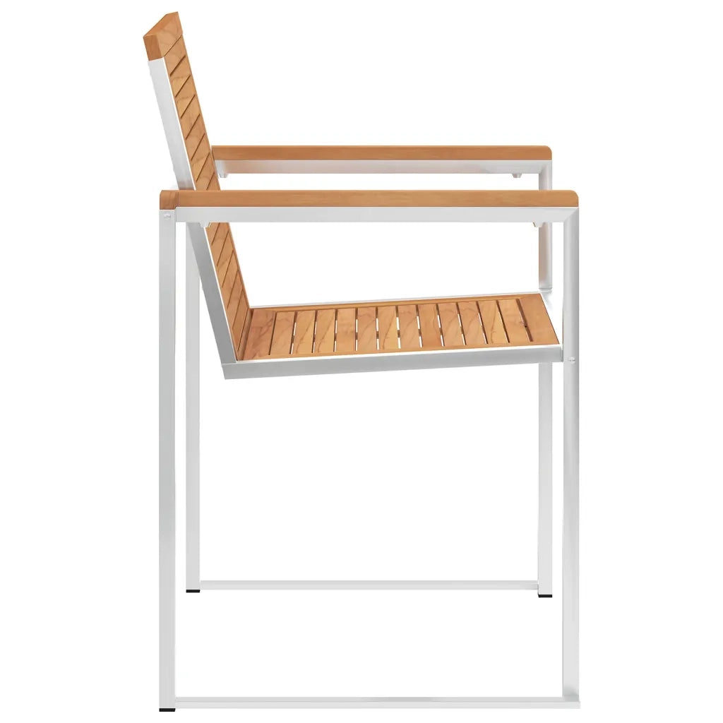Sedie da Giardino con Cuscini 4 pz in Legno Massello di Teak 3078575