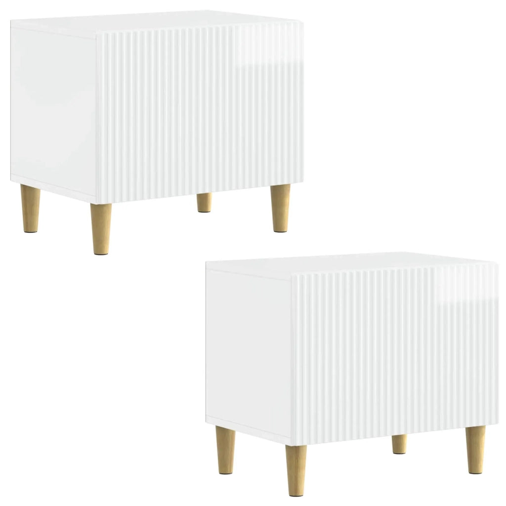 Mobile TV Bianco Lucido Legno ingegnerizzato 896679
