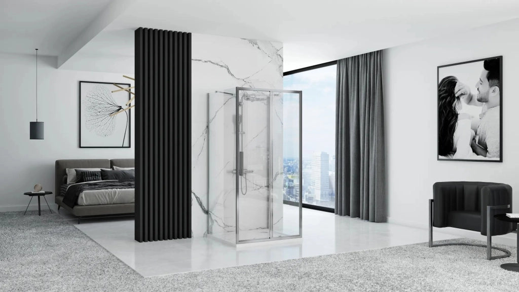 Cabina Doccia A Parete Rea Rapid Slide Chrome 110x90