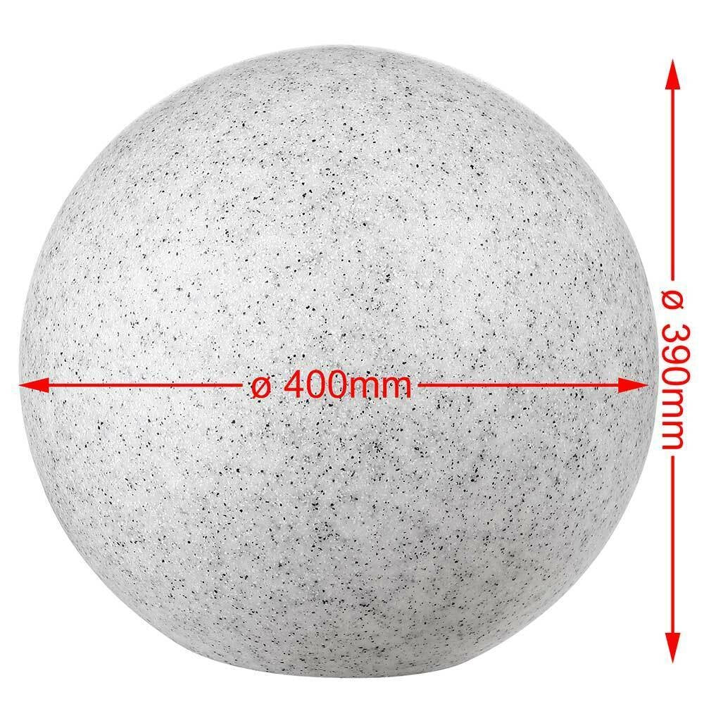 Lampada Sfera Giardino 40cm Luce Illuminazione Esterno Attacc E27 Effetto Pietra