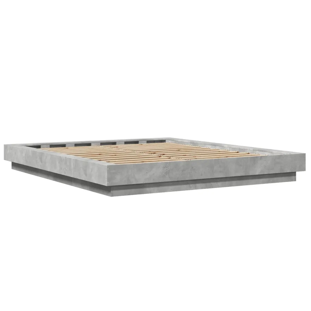 Giroletto-Struttura Letto Grigio Cemento 150x200 cm in Legno Multistrato 830725