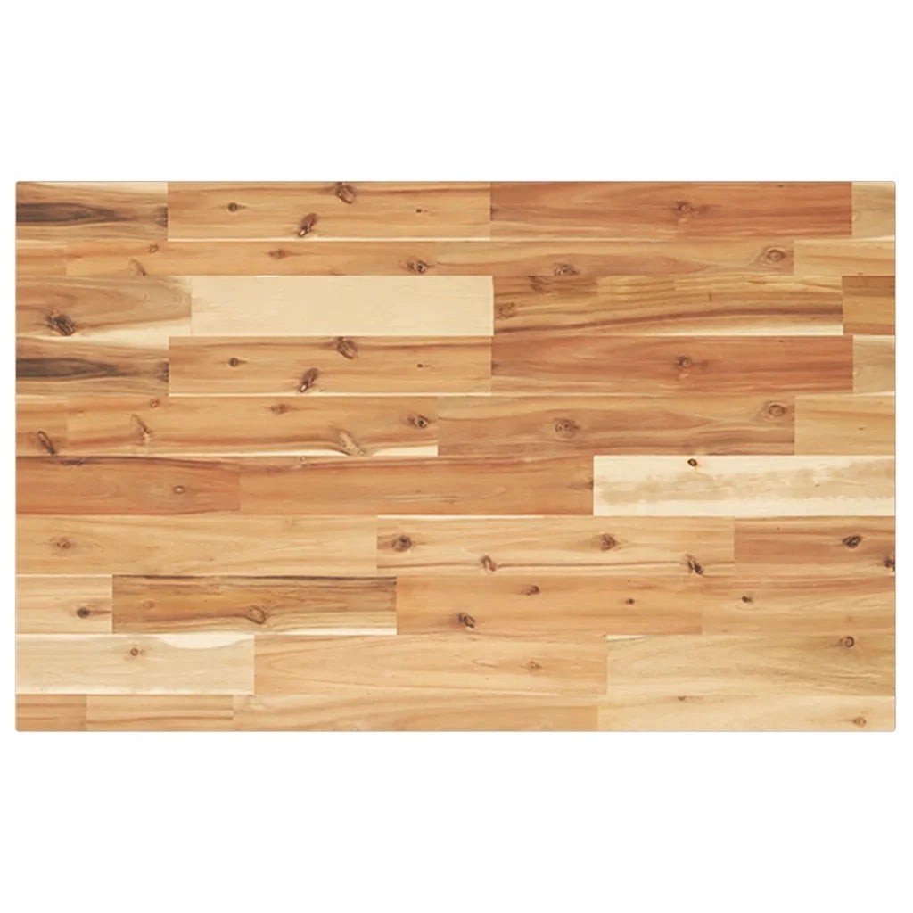 Piano Tavolo Rettangolare 80x50x2cm in Legno Massello di Acacia 4008819