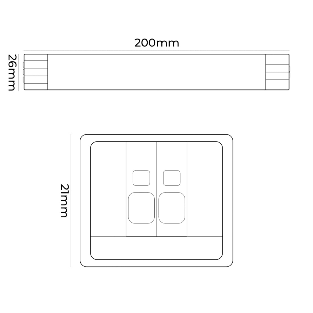MINI TRASFORMATORE 24V 4.16A 100W - ALIMENTATORE IP20 IN ALLUMINIO PER IMPIANTI ELETTRICI E ILLUMINAZIONE
