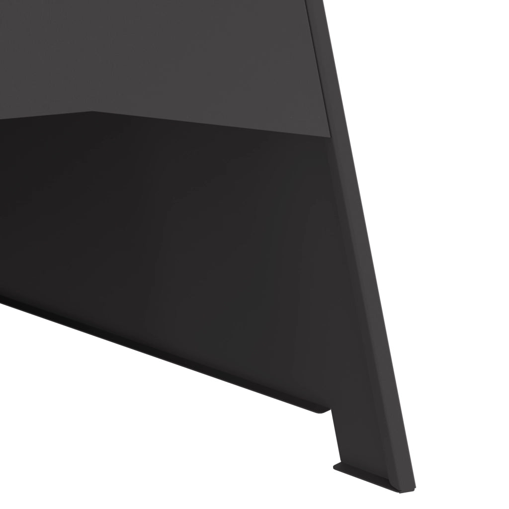 Braciere Piramidale Nero 50x45x95 cm Acciaio