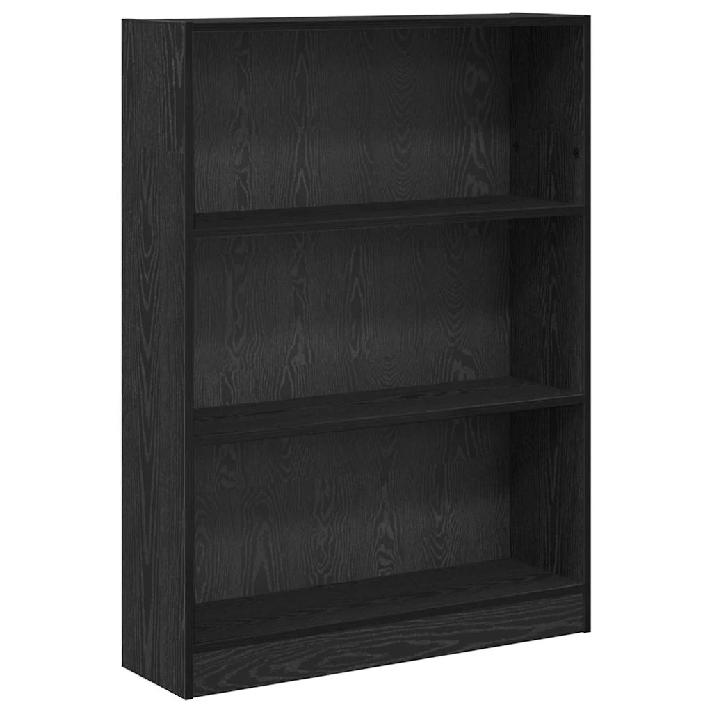 vidaXL Libreria Rovere nero 80 x 24 x 109 cm Legno multistrato