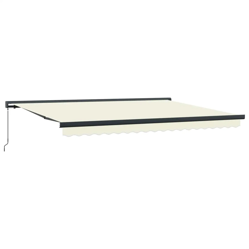 Tenda Retrattile Crema e Grigio 400 × 300 cm Tela e Alluminio 3420197