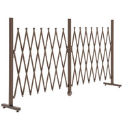 Cancello a Schere Estensibile ¨C zephmum ¨C Alluminio Marrone 52-405 cm H103,5 cm