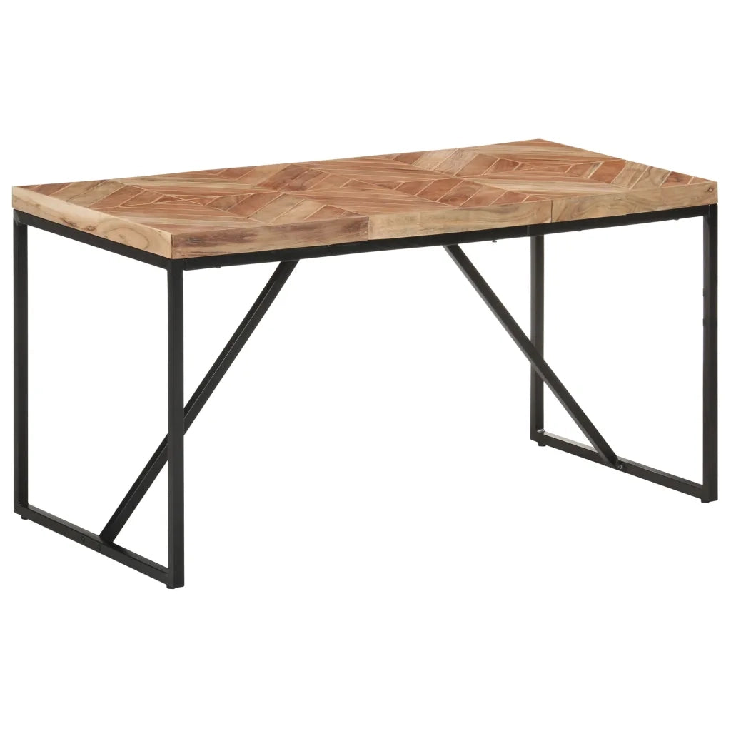 Tavolo da Pranzo 140x70x76 cm in Legno Massello Acacia e Mango cod mxl 24668