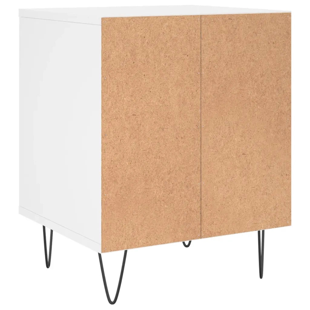 Comodino Bianco 40x35x50 cm in Legno Multistrato 830716