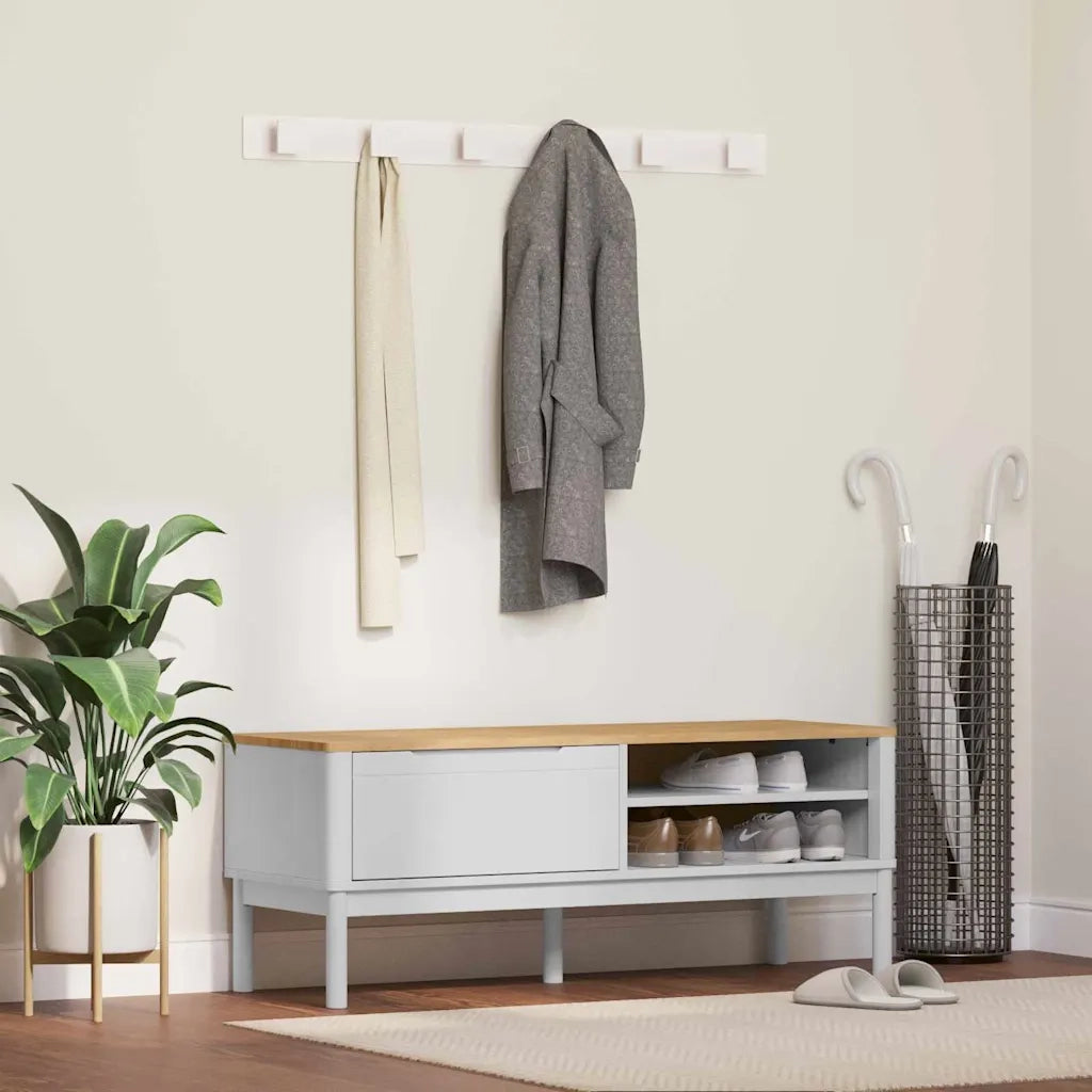 Panchina per corridoio FLORO Bianco 115 x 40 x 45 cm