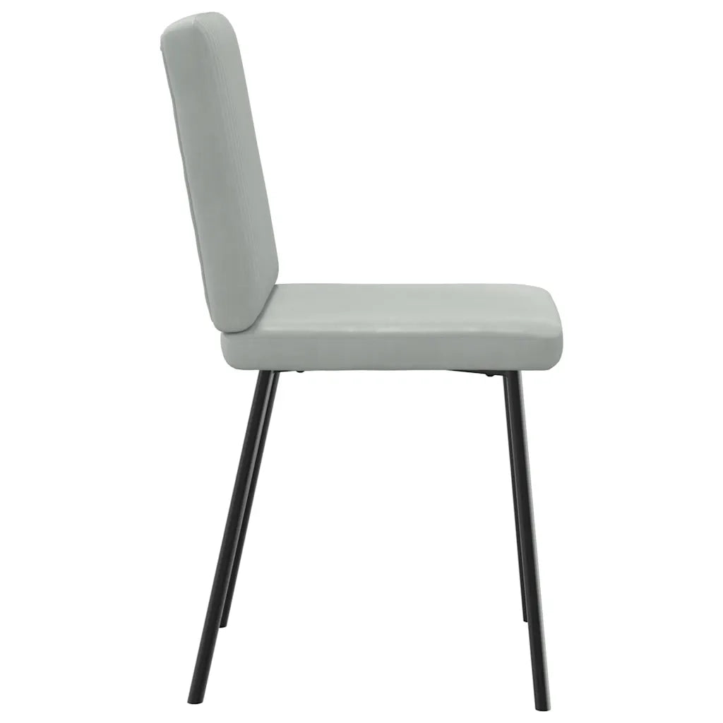 Sedie da Pranzo 6 pz Grigio Chiaro in Velluto 3315556