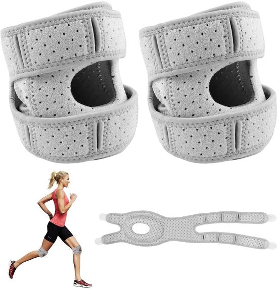 Knee Support Flessibili - Protezione Articolazione Ginocchio - Respirante - Sostenibile - 2 Pezzi - Adatto Uomini/Donne - Protezioni Ginocchio