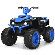 Quad elettrico per bambini 104 x 67 x 74 cm con avviamento lento e intrattenimento musicale in blu PP 20_0018212