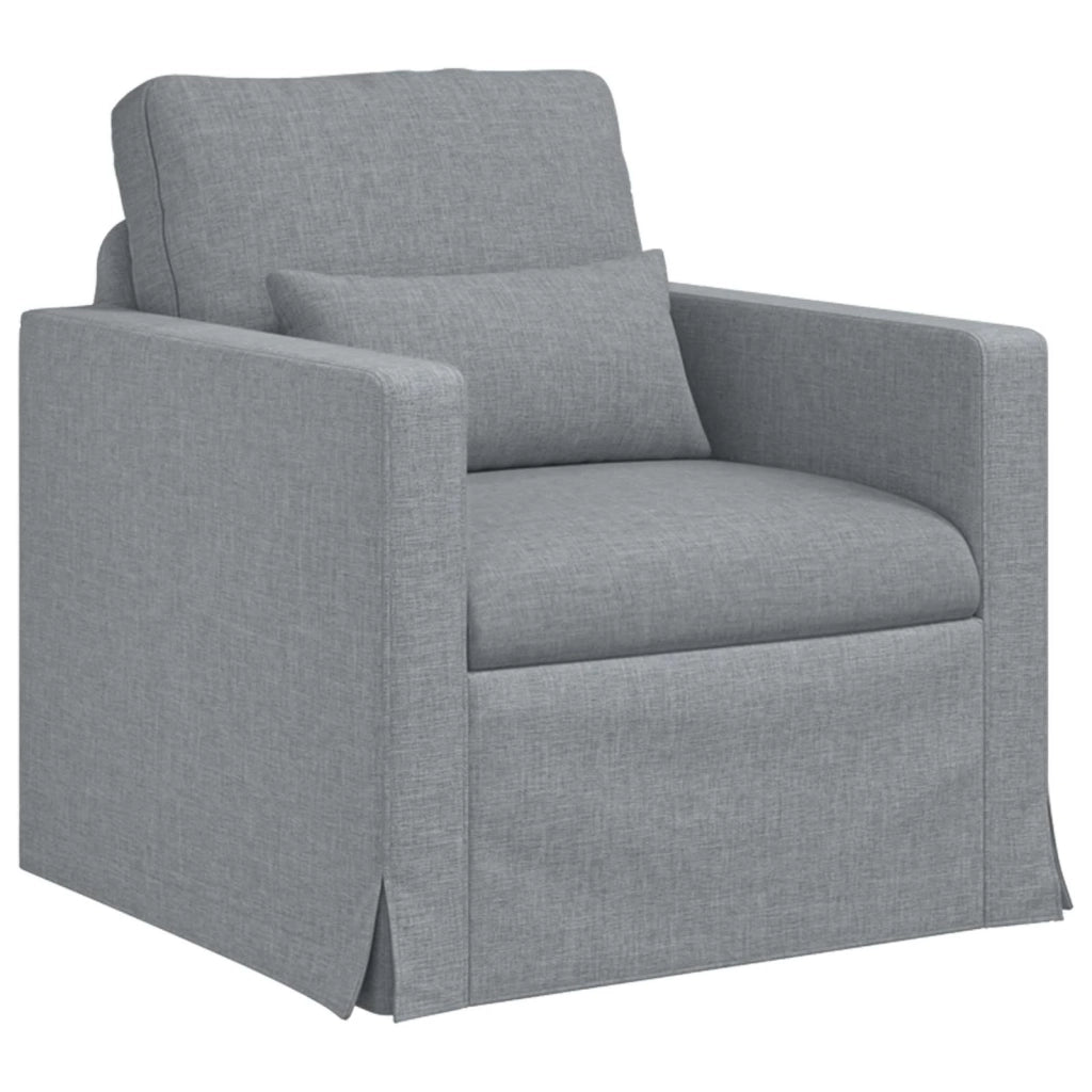 Set di divani 2 pcs Grigio chiaro 198 x 78 x 80 cm Tessuto 3407581