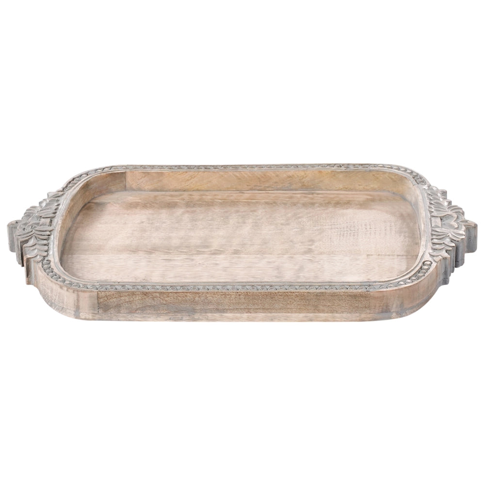 Vassoio di servizio decorativo elegante Supporto per torte Supporto per pasticceria Display Legno di mango Marrone chiaro