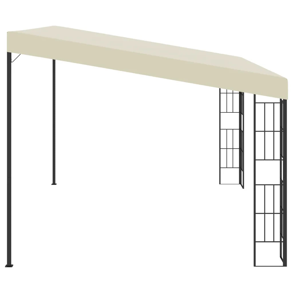 Gazebo | Pergolato a Parete 3x4 m Crema in Tessuto