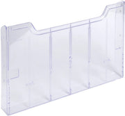 Brochure holder per parete Exacryl DIN A4 orizzontale 1 posizione per assemblaggio da parte 26 mm profondo trasparente