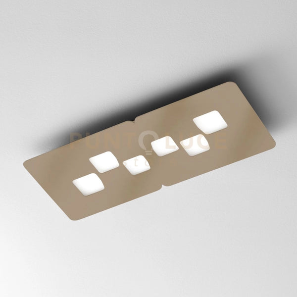 BILBAO P/M - PLAFONIERA TORTORA  6 LUCI ATTACCO GX53 65CM