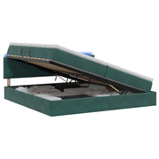 Letto con contenitore LED e materasso Verde Scuro 200 x 200 cm 3459273