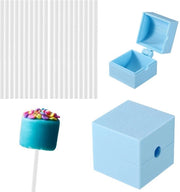 Impastatrice a forma di cakepop 20 pezzi - Blu 3D - Impastatrice per cakepop - Plastica - Per matrimoni/feste di compleanno - Desserti/gelati/confetti - Cucina in casa - Impastatrice per cakepop