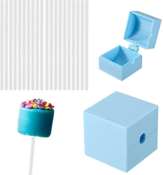 Impastatrice a forma di cakepop 20 pezzi - Blu 3D - Impastatrice per cakepop - Plastica - Per matrimoni/feste di compleanno - Desserti/gelati/confetti - Cucina in casa - Impastatrice per cakepop