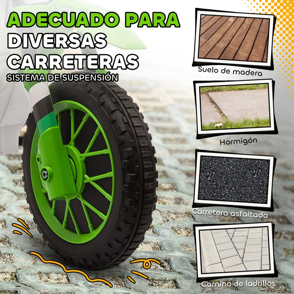 Moto Giocattolo Elettrica per Bambini ¨C zephmum ¨C 106.5x51.5x68 cm Verde