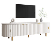 Mobile Porta TV Bianco 170 cm in MDF con 5 Ante e Frontale Scanalato
