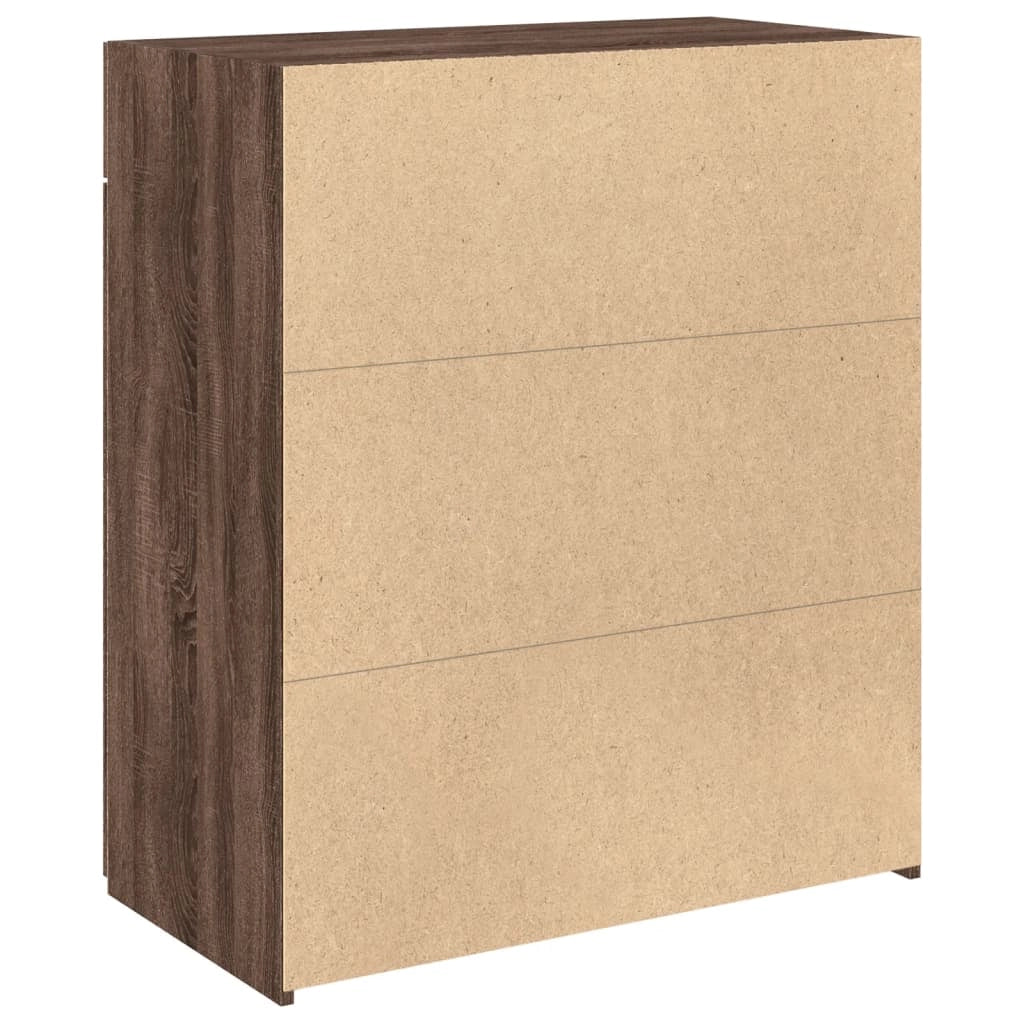 Buffet credenza cassettiera armadio mobile contenitore organizer per cucina soggiorno salotto 80 x 42,5 x 93 cm legno ingegnerizzato marrone 02_0031434