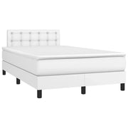 Giroletto Molle con Materasso e LED Bianco 120x190cm Similpellecod mxl 116044