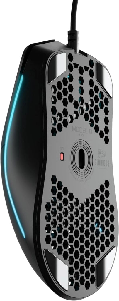 Gaming Model O Mouse da gaming wired, superleggero 67 g, design a nido d'ape, RGB, sensore Pixart 3360, Omron Switches, ambidestro - Nero opaco