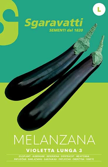 SEMI PER ORTAGGI E VEGETALI melanzana violetta lunga- 20 pezzi  - SGARAVATTI