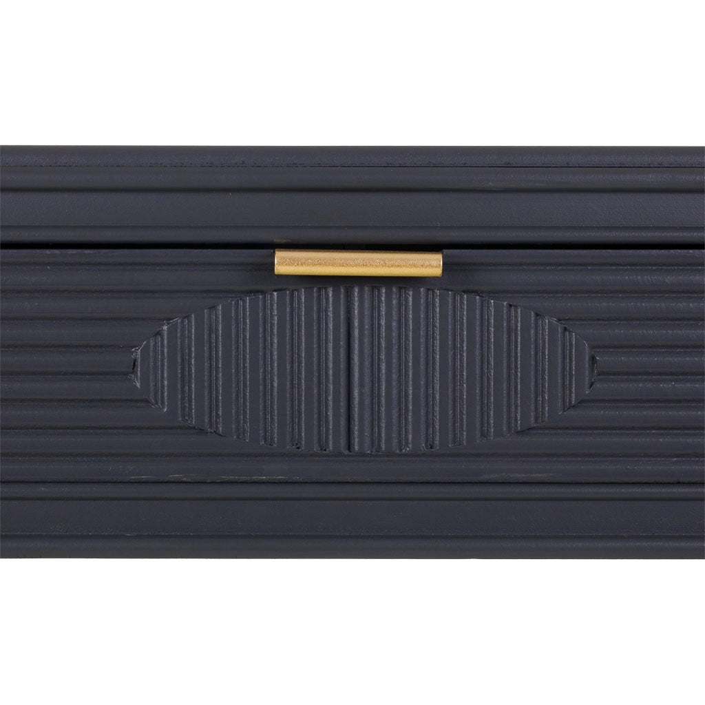 Mobile da ingresso in legno grigio scuro 120x41x78h