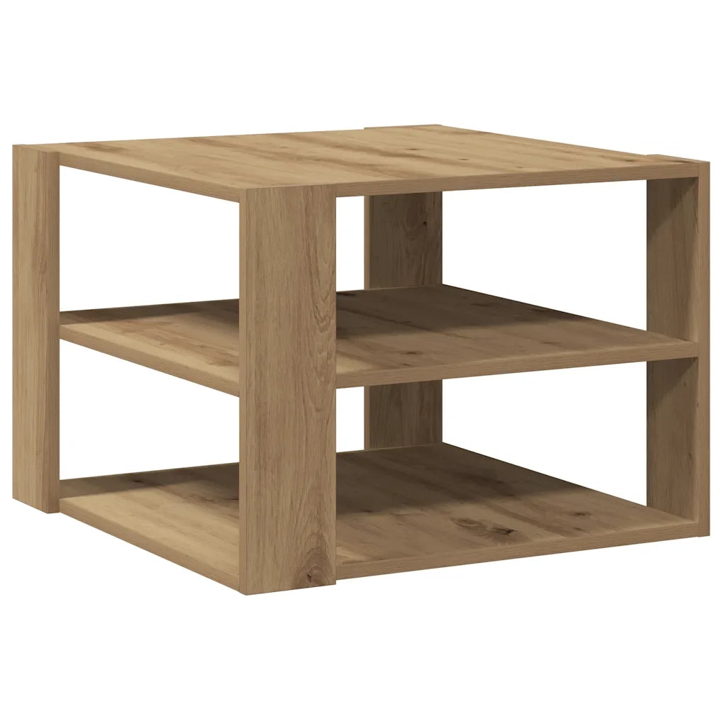 Tavolino salotto | Tavolino da caff¨¨ | Tavolino da Soggiorno Rovere Artigianale 58x58x40 cm in Truciolato