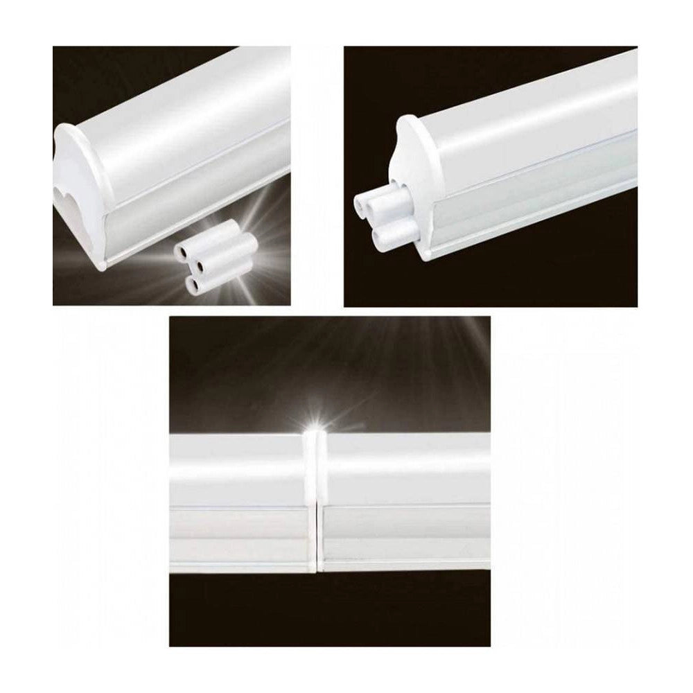 Trade Shop - Plafoniera Led Neon T5 Sottopensile Opaco Vari Toni Luce 18 Watt 90cm - -bianco Freddo      -