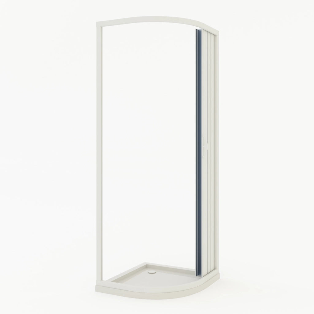 Box doccia a soffietto in PVC 90x90 cm H 185 mod. Loto con apertura laterale