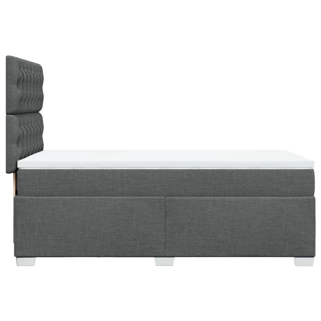 Giroletto a Molle con Materasso Grigio Scuro 100x200 cm Tessuto 3290407