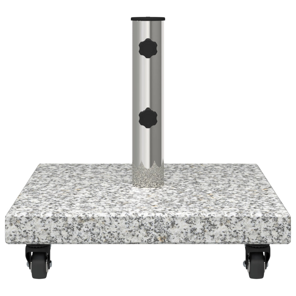 Base per Ombrelli con Ruote per Pali Ã˜38/48mm Grigio Granito 30 kg Quadrata