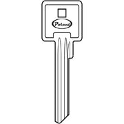 CHIAVE PIATTA POTENT K2640 ORIGINALE - OTTONE  NICHELATO- 10 pezzi