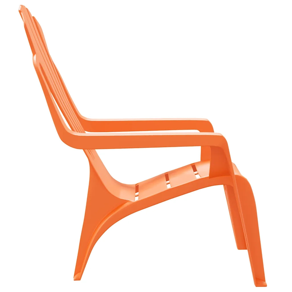 Sedie Giardino 2 pz | Sedie da Esterno Bambini Arancioni 37x34x44 PP Aspetto Legno