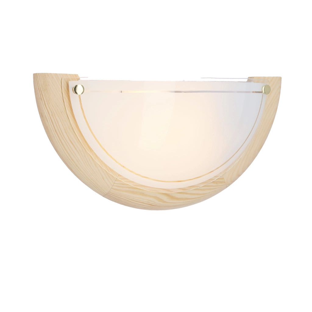 Plafoniera Candellux 11-32440 legno naturale vetro 30cm E27