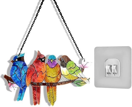 Decorazione per finestre e giardino - 1 pezzo - vetro - 25,9 x 18 cm