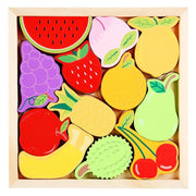 Trade Shop - Puzzle 3d A Incastro In Legno Forma Frutti Per Bambini Gioco Da Tavolo Educativo 07941 -