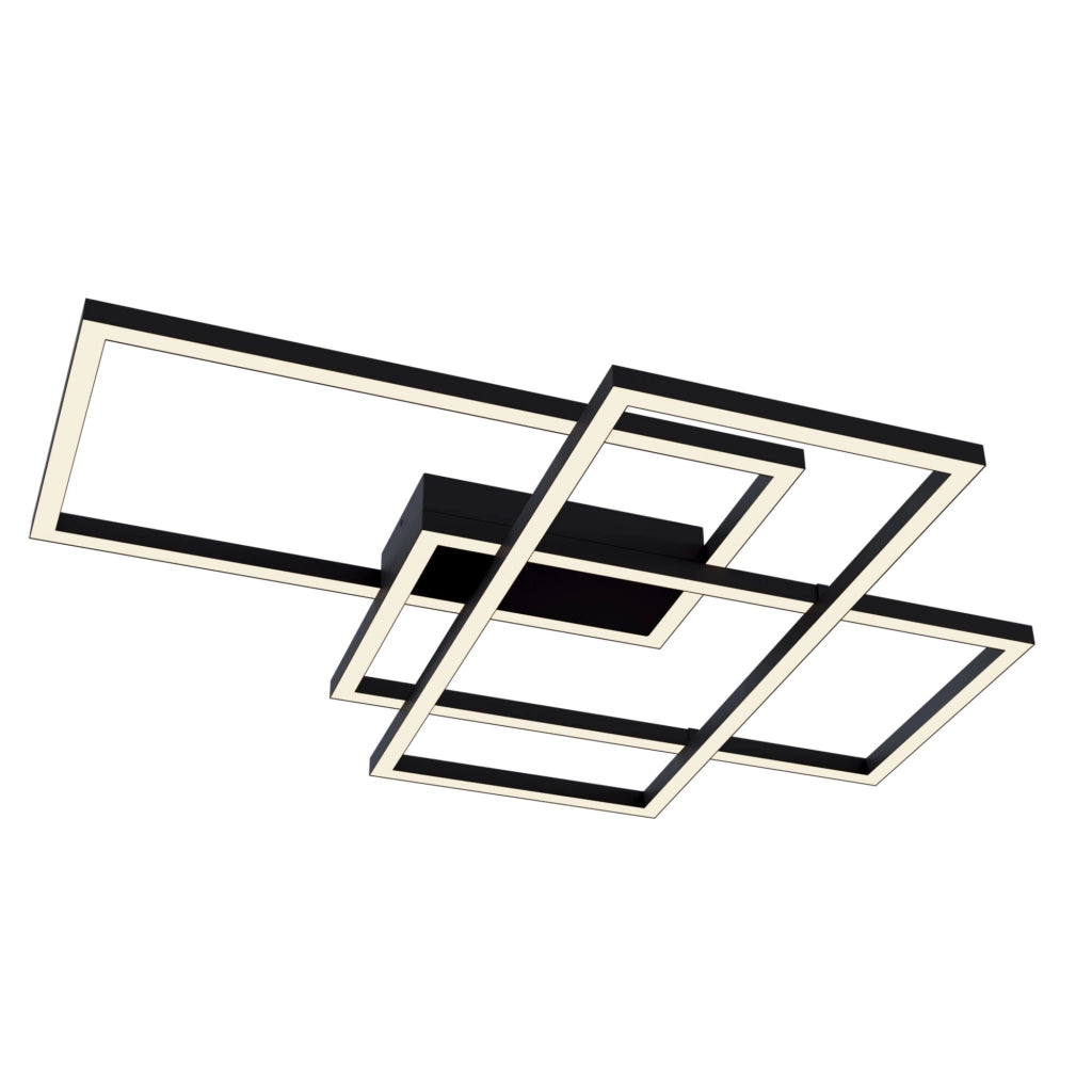 Plafoniera LED Maytoni Line rettangoli nero 80W 3000K