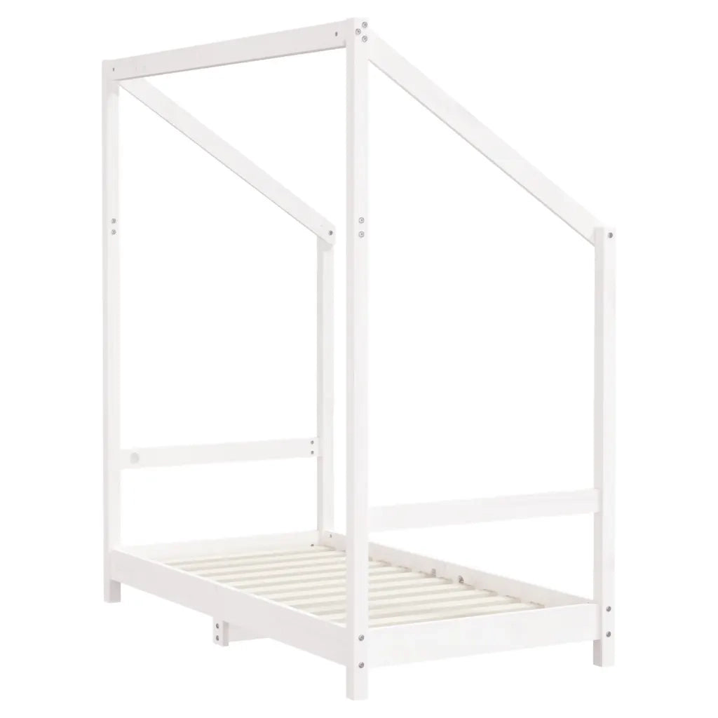 Giroletto per Bambini-Struttura Letto Bambini Bianco 2x(70x140)cm Legno Massello Pino