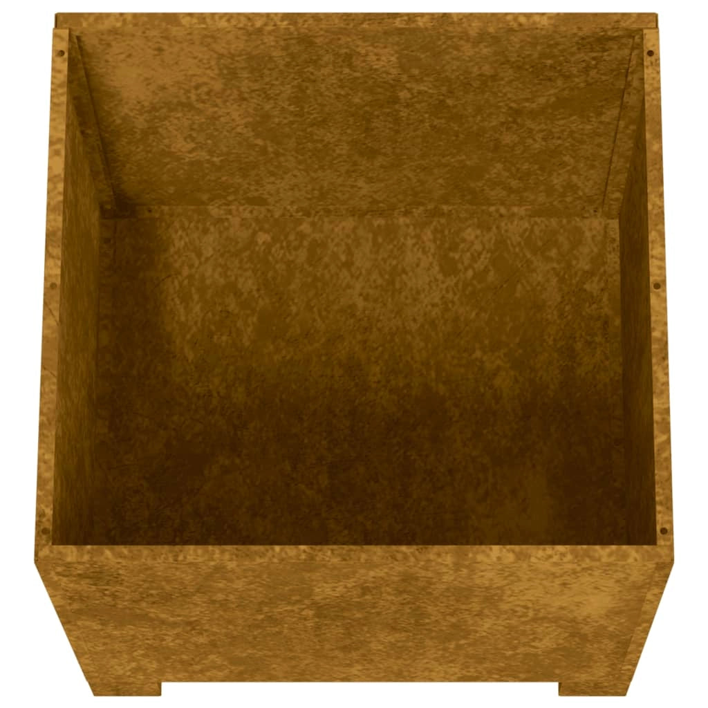 Fioriera rialzata per piante fiori giardino o patio con gambe set da 2 color ruggine 42 x 40 x 43 cm acciaio corten marrone 02_0038877