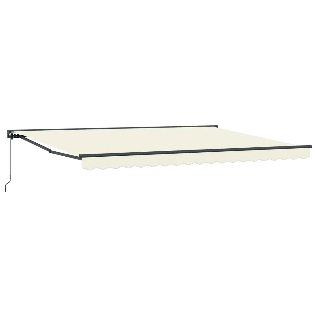 Tenda retrattile manuale-Tenda parasole per balcone Crema 4 x 2 m