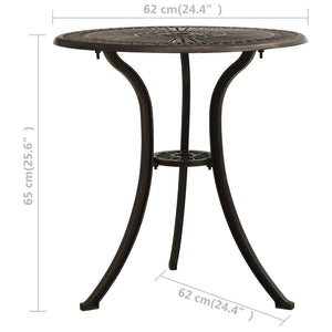 Set da Bistrot 3 pz in Alluminio Pressofuso Bronzo cod mxl 43210