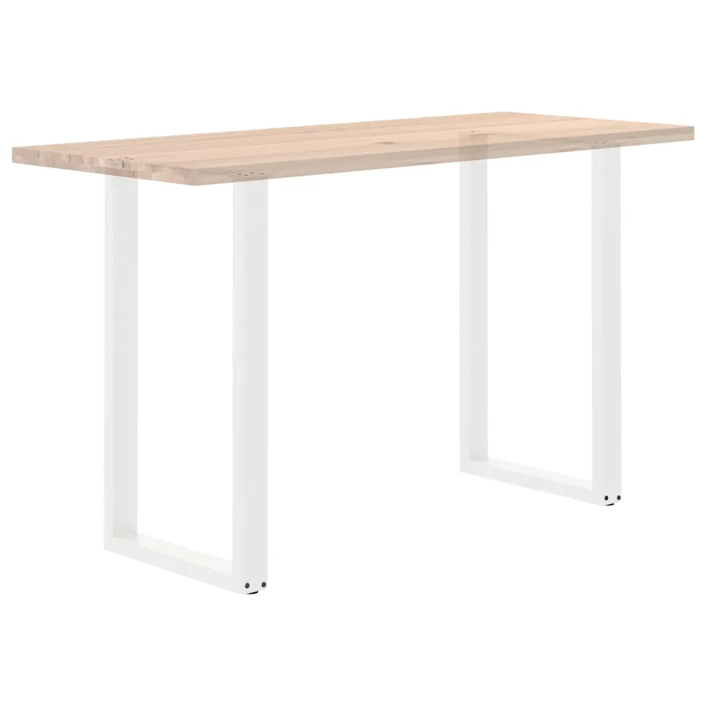 Gambe per tavolo da bar a forma di U 2 pz bianche 60x(100-101) cm in acciaio 4013237