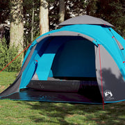 Tenda a Cupola da Campeggio 3 Persone-Tenda per Escursionismo Blu a Rilascio Rapido 891842